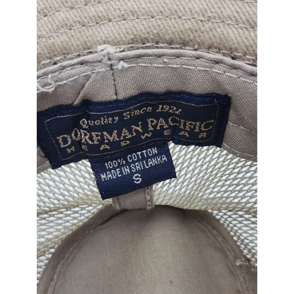 Dorfman Pacific Safari Mesh Cotton Outdoor Fishing Hat Green Taupe Men Small